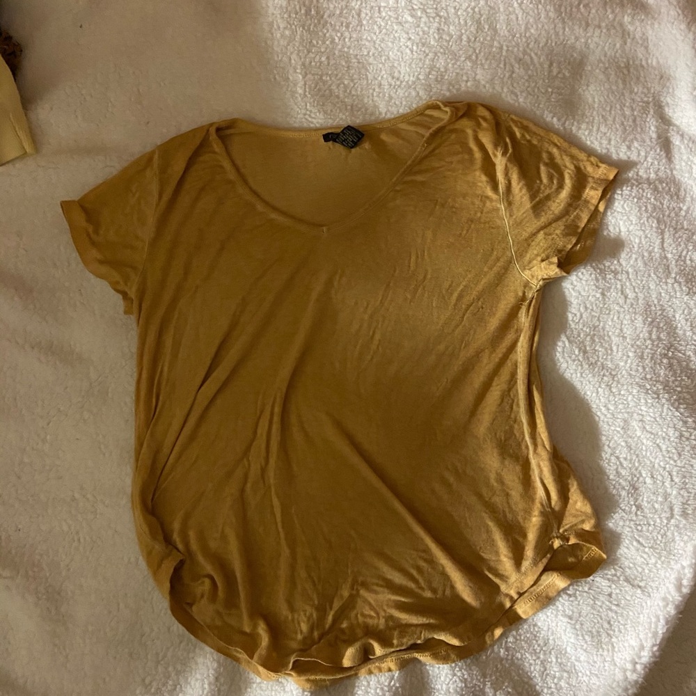Yellow V Neck